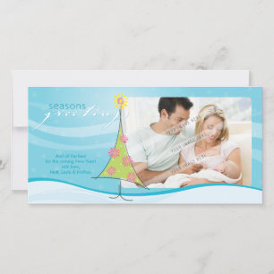 CHRISTMAS FOTOCARD : witte dop 1L Feestdagenkaart