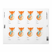 Christmas fox cub cadeau label (van en naar) (Full Sheet)