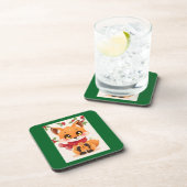 Christmas Fox decor Bier Onderzetter (Rechterzijde)