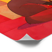 Christmas Fox Flat Color Tapestry Design Poster (Hoek)