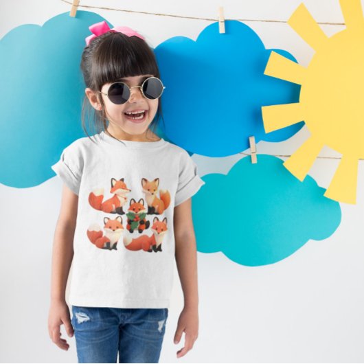 Christmas Fox - Groep van Schattigee Vossen