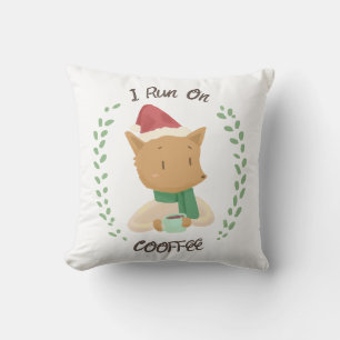 Christmas Fox houdt van koffie Kussen
