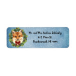 Christmas Fox retour adreslabel Etiket<br><div class="desc">Christmas Fox retour adreslabel</div>