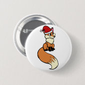 CHRISTMAS FOX RONDE BUTTON 5,7 CM (Voorkant /achterkant)