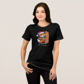 Christmas Fox Tri-Blend Shirt (Voorkant volledig)