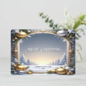 Christmas Frame Holiday Card Feestdagenkaart (Staand voorkant)