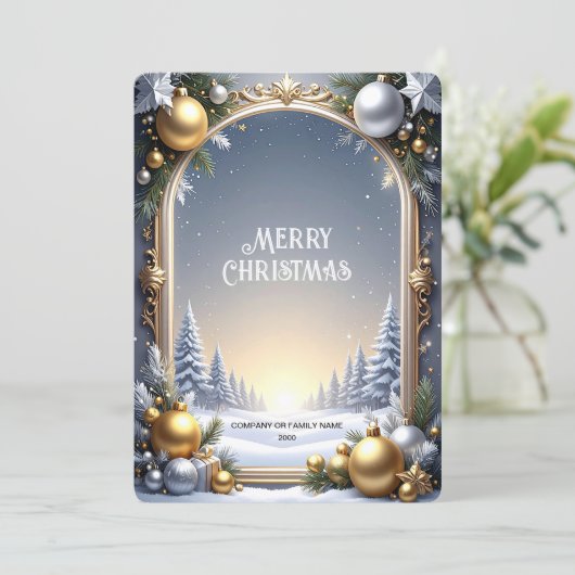 Christmas Frame Holiday Card Feestdagenkaart (Staand voorkant)