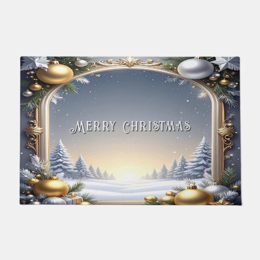 Christmas Frame Holiday Doormat Deurmat (Voorkant)
