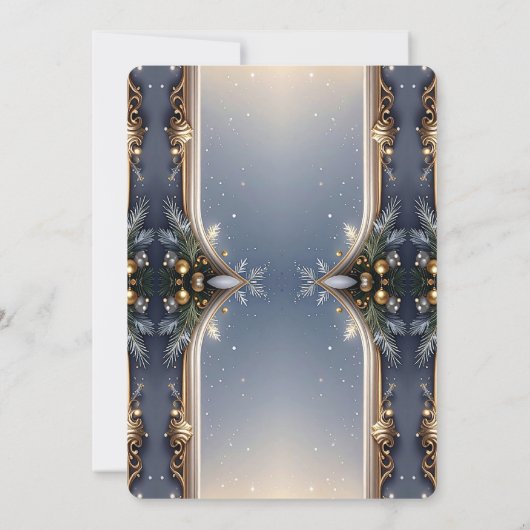 Christmas Frame Holiday Party Invitation Kaart (Achterkant)