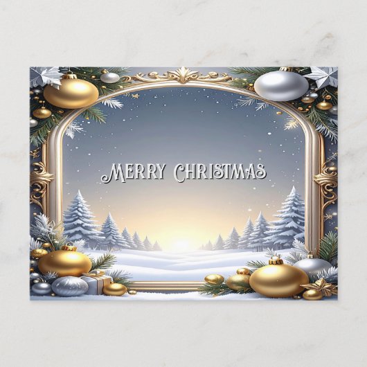 Christmas Frame Holiday Postcard Briefkaart (Voorkant)