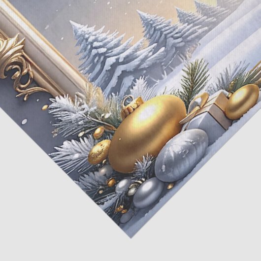 Christmas Frame Holiday Tissue Paper Tissuepapier (Detail)