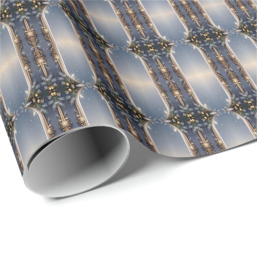 Christmas Frame Holiday Wrapping Paper Cadeaupapier (Rol Hoek)