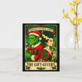 Christmas Frankenstein And Bride The Lovers Tarot  Kaart (Gele Bloem)