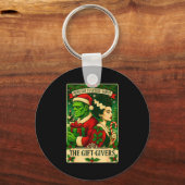 Christmas Frankenstein And Bride The Lovers Tarot Sleutelhanger (Voorkant)