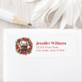 Christmas Franse Bulldog Retouradres Labels (Insitu)