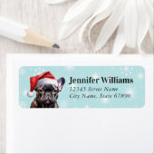 Christmas Franse Bulldog Retouradres Labels (Insitu)