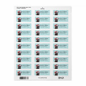 Christmas Franse Bulldog Retouradres Labels (Full Sheet)