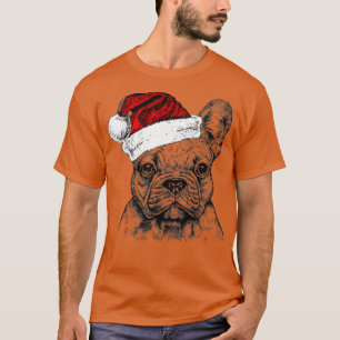 Christmas French Bulldog Santa Claus Funny Dog Xma T-shirt