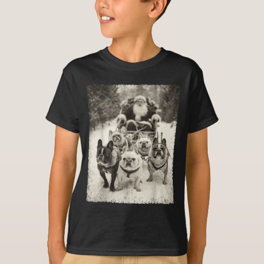 Christmas French Bulldog  T-shirt (Voorkant)