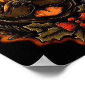 Christmas French Bulldog With Santa Hat Gingerbrea Poster (Hoek)