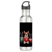 Christmas French Bulldogs Xmas Frenchie Dog 4 Waterfles (Voorkant)