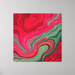 Christmas Frequency Bloom Abstract Wrapped Canvas