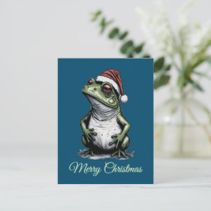 Christmas Frog Cottagecore  Victoriaans Briefkaart