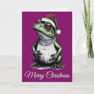 Christmas Frog Cottagecore Victoriaans Kaart