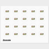 Christmas Frog Crew Santa Elf Reindeer Xmas Lights Ronde Sticker (Vel)