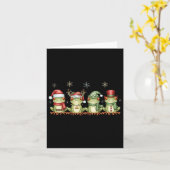 Christmas Frog Funny Men Women Kids Cute Hoppy Xma Kaart (Gele Bloem)