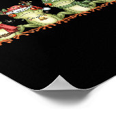 Christmas Frog Funny Men Women Kids Cute Hoppy Xma Poster (Hoek)