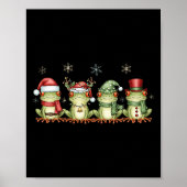 Christmas Frog Funny Men Women Kids Cute Hoppy Xma Poster (Voorkant)
