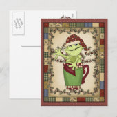 Christmas Frog Holiday Coffee Briefkaart (Voorkant / Achterkant)