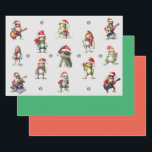 Christmas Frog Rock Band en Solids Green & Red Inpakpapier Vel<br><div class="desc">Onze Christmas Frog Rock Band cadeauvellen zijn perfect voor uw kerstdecor. Het hoofdpatroon plus twee stevige complementaire kleuren zal uw presentatie glanzen. Kinder zal het geweldig vinden! Veel kerst- en andere vakantieartikelen beschikbaar in onze Collecties. Bedankt om te winkelen bij Paws Charming. Wij waarderen uw zaken.</div>