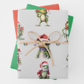 Christmas Frog Rock Band inpakpapier Vel (In situ)