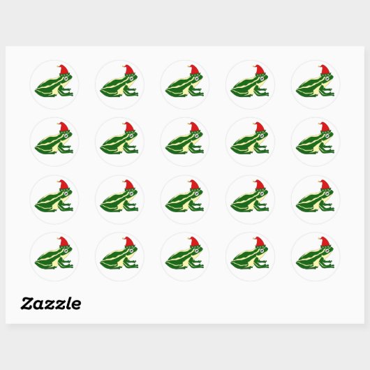 Christmas Frog Stickers (Vel)