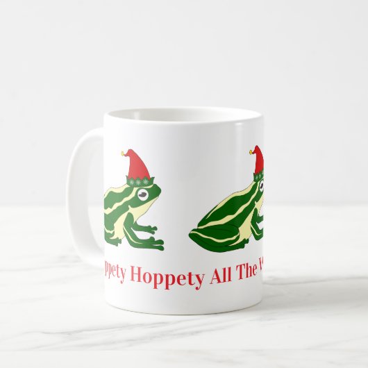 Christmas Frogs Mug Koffiemok (Voorkant links)