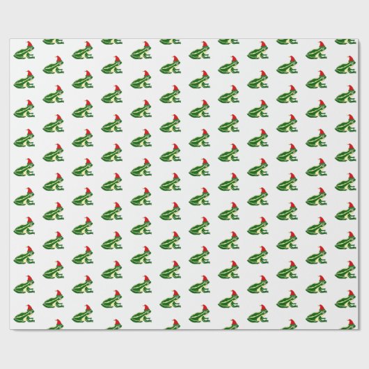 Christmas Frogs Wrapping Paper Cadeaupapier (Vlak)