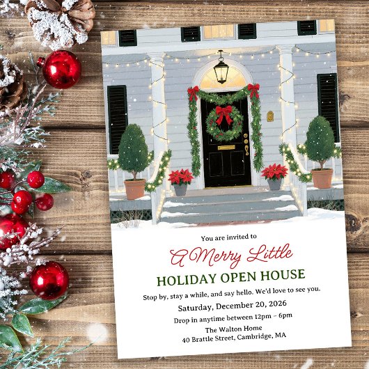 Christmas Front Door Open House  Kaart