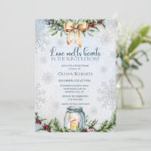 Christmas Frosty Snowly Winter Vrijgezellenfeest Kaart (Staand voorkant)