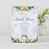 Christmas Frosty Snowly Winter Vrijgezellenfeest Kaart (Staand voorkant)