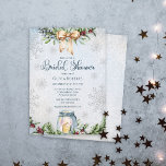 Christmas Frosty Snowly Winter Vrijgezellenfeest Kaart<br><div class="desc">Liefde smelt harten in de wintervorst. Tijd om je winterwonderland Vrijgezellenfeest thema te vieren. Gezellig waterverf winterontwerp met modern kalligrafie script,  spar en hulst krans met strik,  brandende kaars op ijzige sneeuwachtergrond. De tekst kan eenvoudig worden gepersonaliseerd voor een uniek en uniek ontwerp voor uw speciale dag.</div>