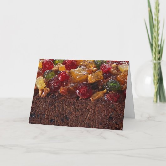 Christmas Fruit Cake Feestdagen Kaart (Voorkant)