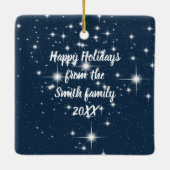 Christmas Full Moon In a Basketball Net Keramisch Ornament (Achterkant)