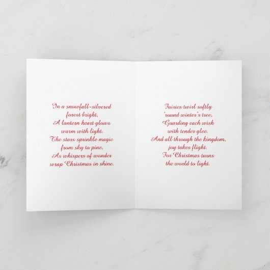 Christmas full of Whimsy and Wonder | Holiday Poem Kaart (Binnen)