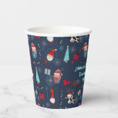 Christmas Fun Custom Name and Date Papieren Bekers (Voorkant)