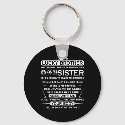 Christmas Fun For Brother From Sister 1  Sleutelhanger (Voorkant)