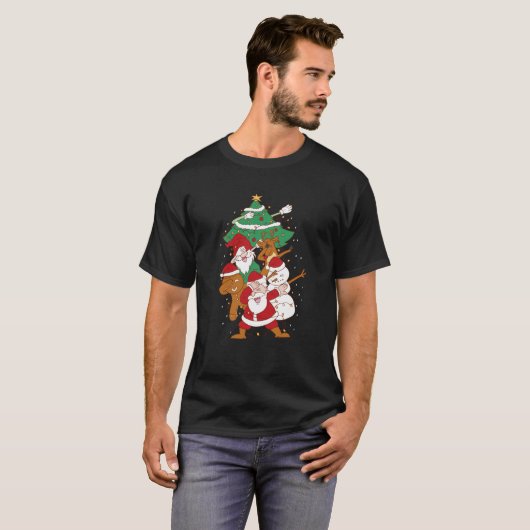 Christmas Fun Santa Deer Elf Ginger T-shirt (Voorkant volledig)