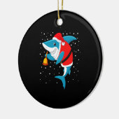 Christmas - Funny Christmas Shark T-Shirt Keramisch Ornament (Links)