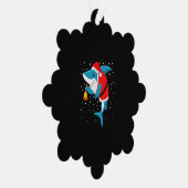 Christmas - Funny Christmas Shark T-Shirt Ornament Kaart (Rechts)